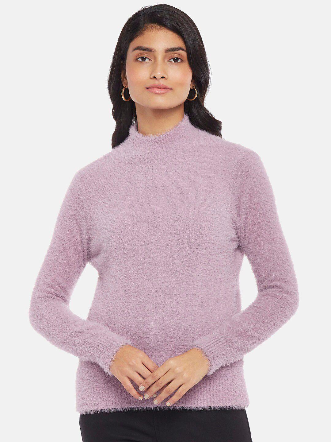 honey by pantaloons women lavender solid pullover sweater