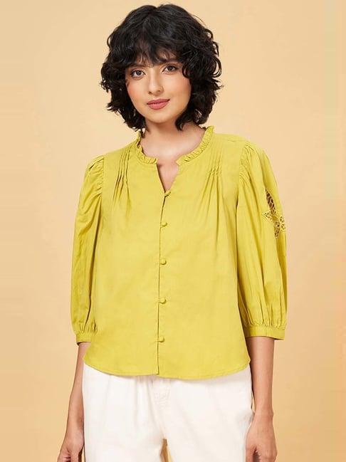 honey by pantaloons yellow cotton top