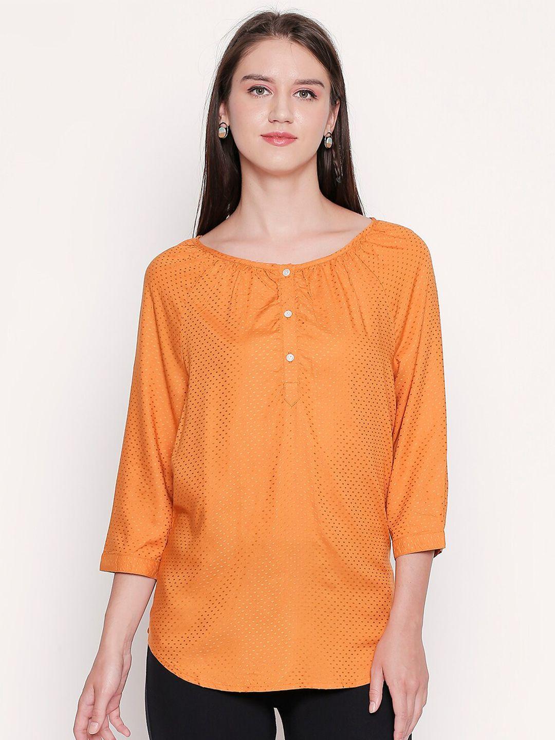 honey by pantaloons yellow polka dot self design tunic