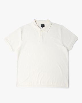 honeycomb plus size polo t-shirt