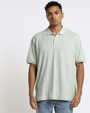 honeycomb plus size polo t-shirt