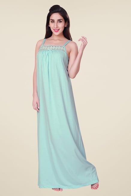 honeydew light blue lace night gown