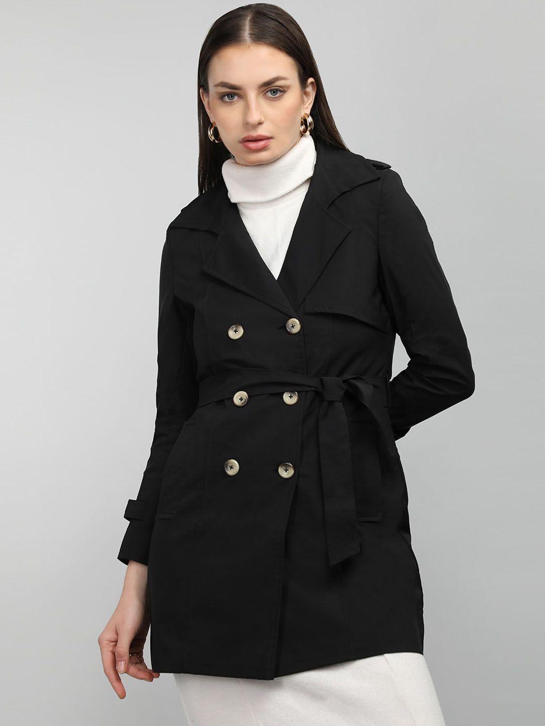 honnete double-breasted notched lapel coat