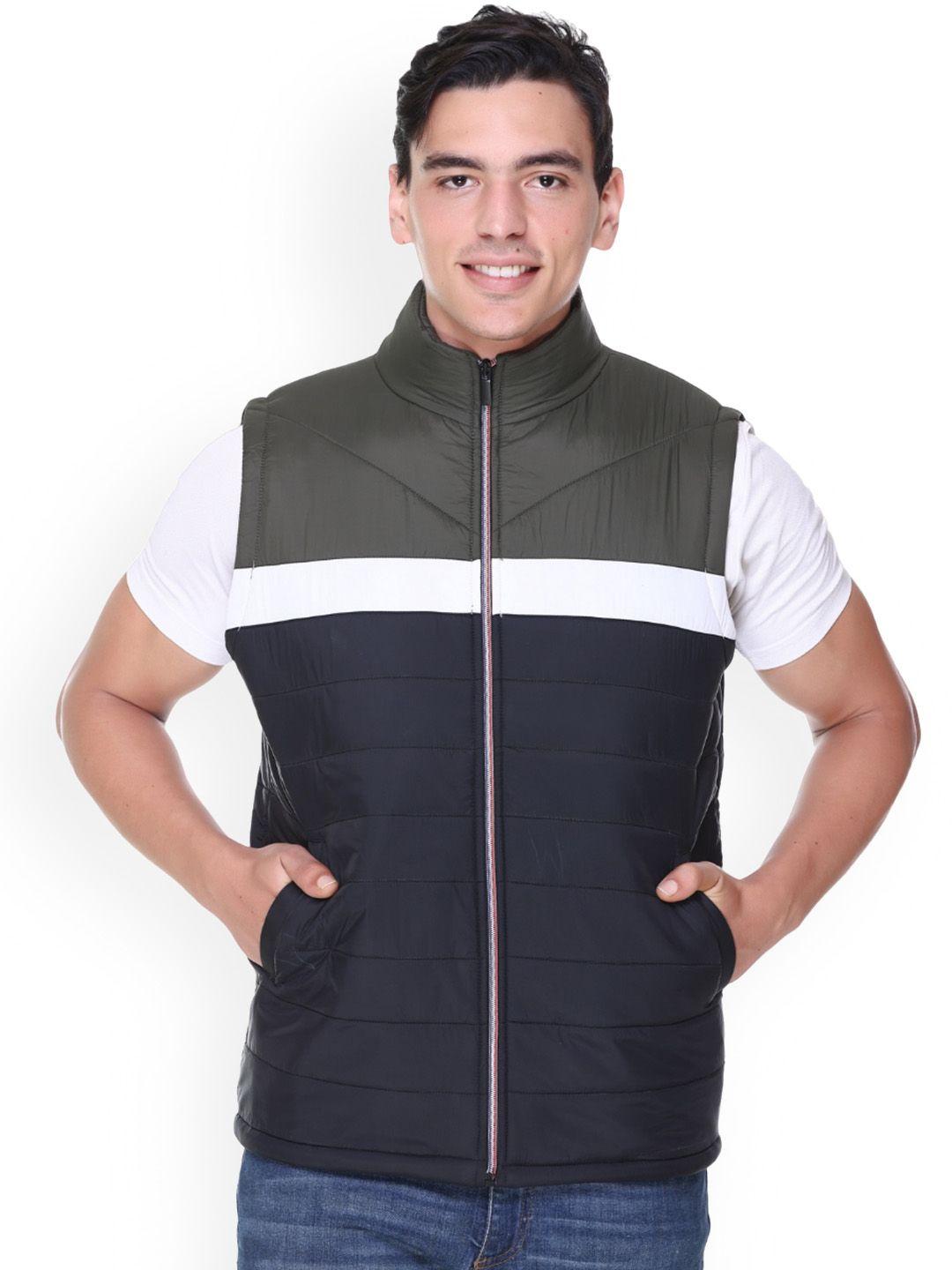 honnete men colourblocked running puffer jacket