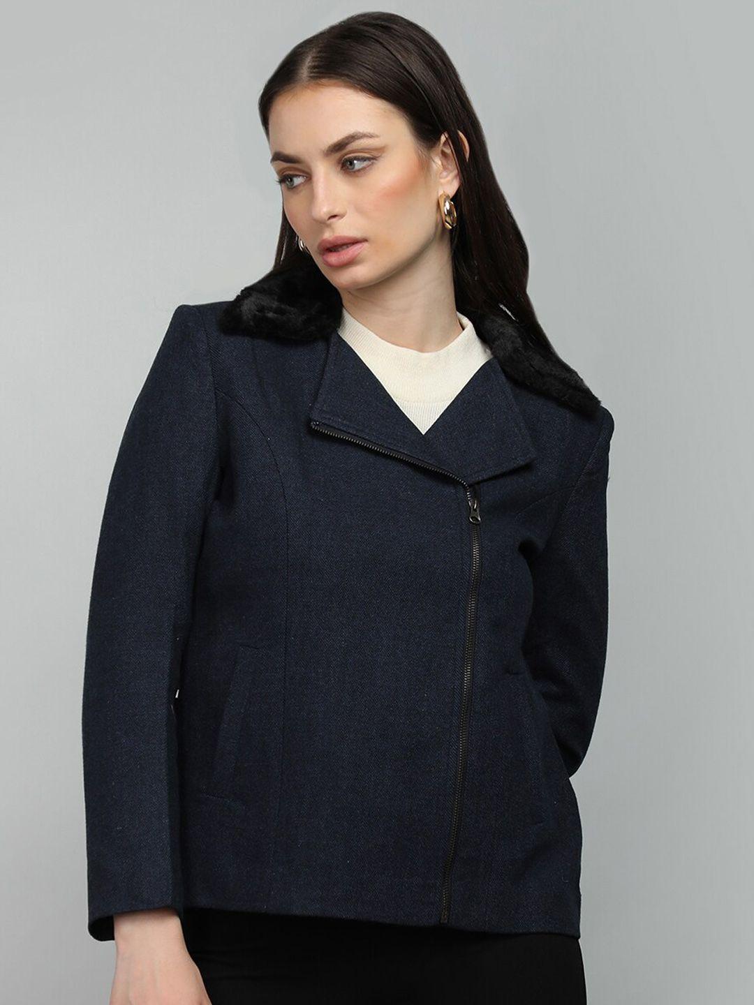 honnete notched lapel single-breasted pea coat