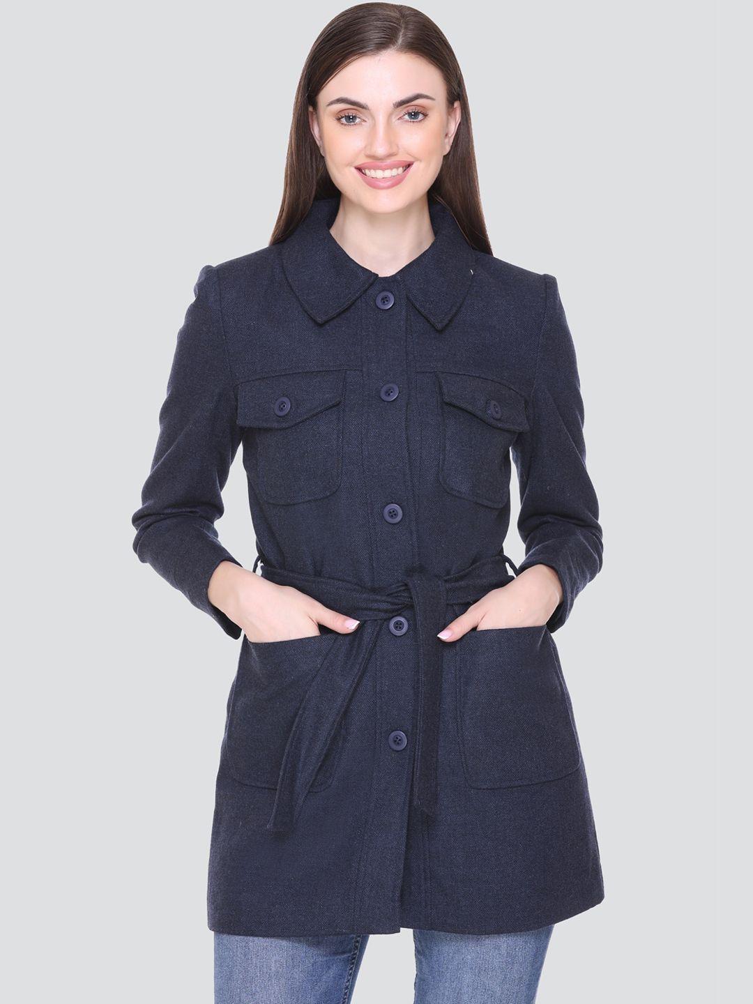 honnete women solid winter trench coats