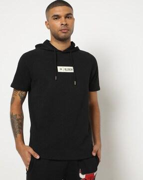 hooded cotton t-shirt