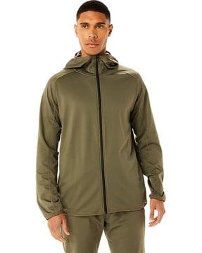 hooded jacket with insert pockets