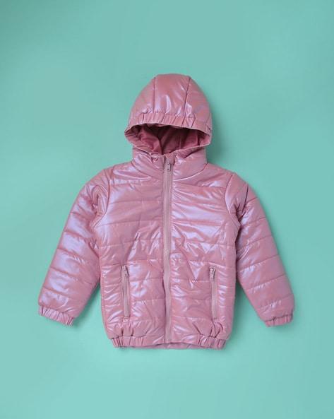 hooded puffer jacket with zipper pockets