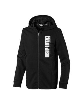 hooded jacket with branding