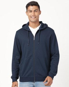 hooded jacket with insert pockets