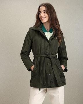 hooded jacket with insert pockets