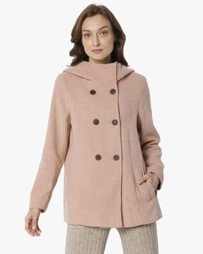 hooded jacket with slip pockets