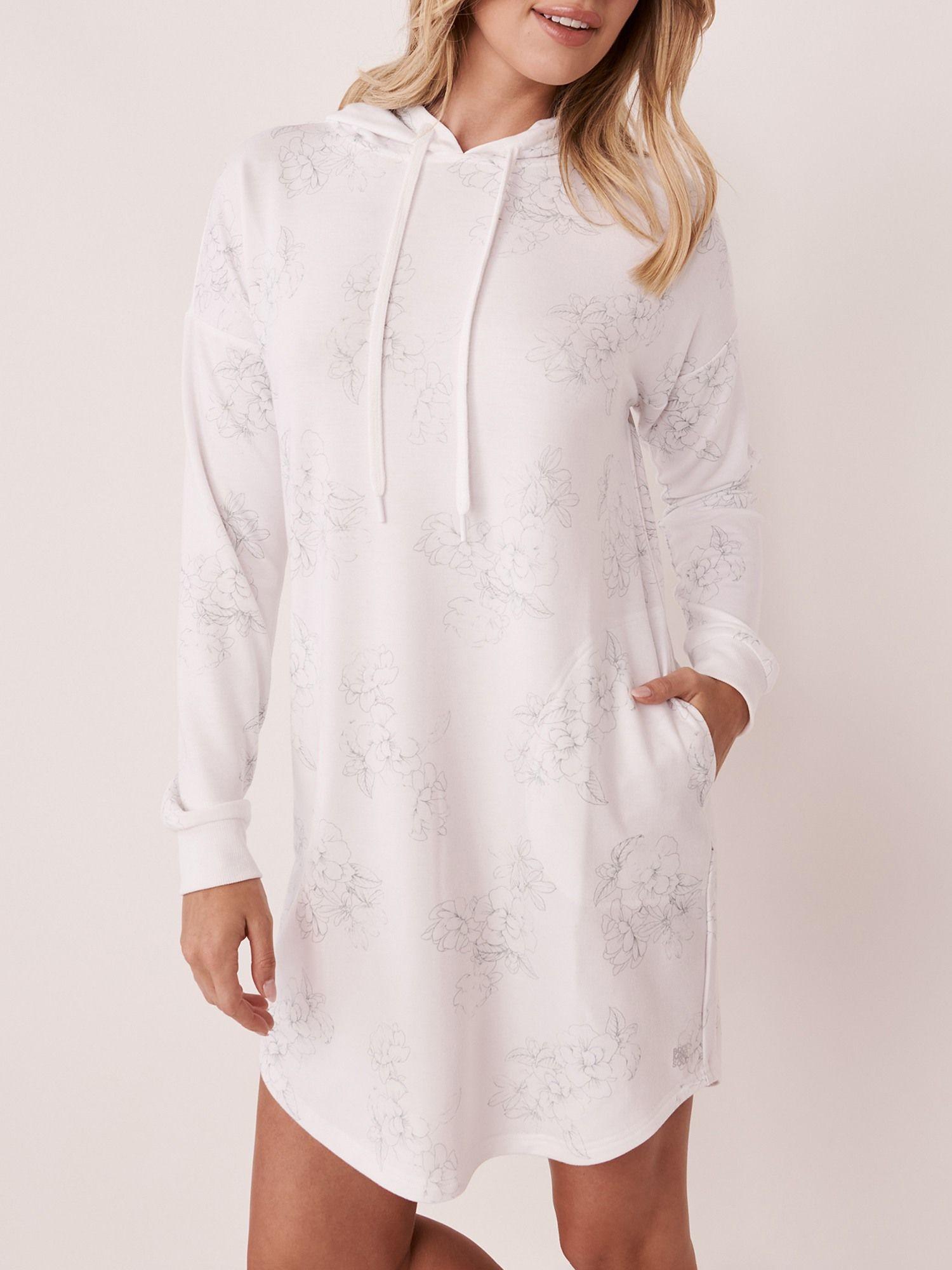 hooded long sleeve dress