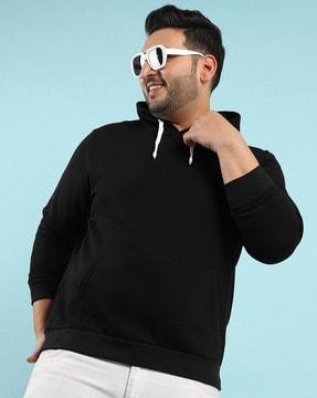 hooded-neck sweatshirt with drawstring
