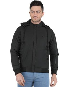 hooded peacoat jacket
