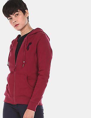 hooded solid sweatshirt