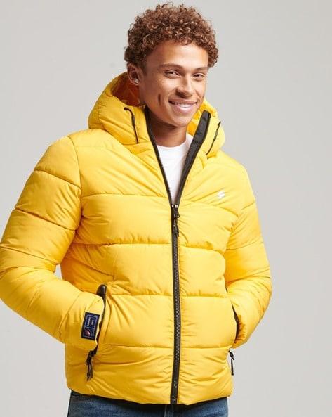 hooded sports puffer