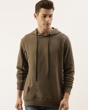 hooded sweatshirt with drawstrings