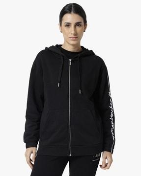 hooded sweatshirt with embroidered logo