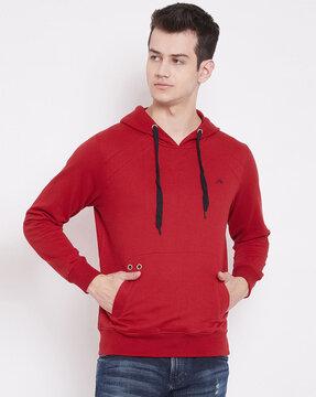 hooded sweatshirt with kangaroo pocket