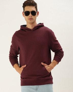 hooded sweatshirt with kangaroo pocket