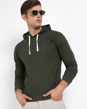 hooded sweatshirt with kangaroo pockets