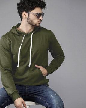 hooded sweatshirt with kangaroo pockets