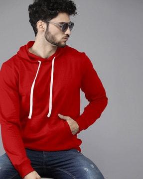 hooded sweatshirt with kangaroo pockets