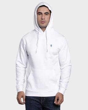 hooded sweatshirt with signature branding