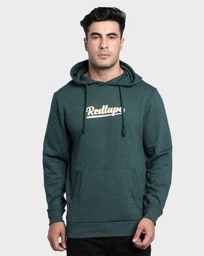 hooded sweatshirt with signature branding