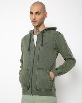 hooded sweatshirt with split kangaroo pockets