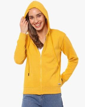 hooded sweatshirt with zip detail