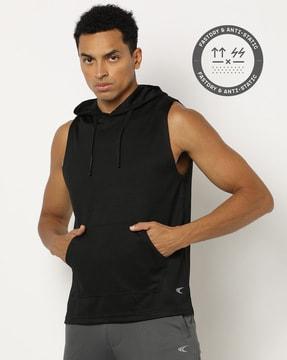 hooded t-shirt with kangaroo pocket