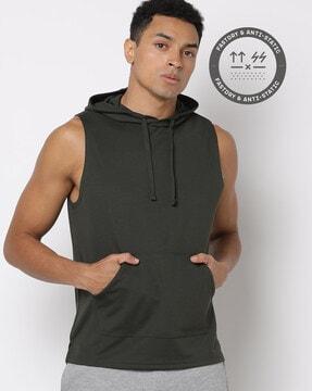 hooded t-shirt with kangaroo pocket