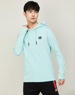 hooded t-shirt with kangaroo pocket