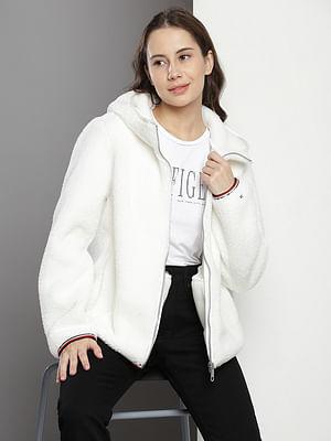 hooded teddy jacket