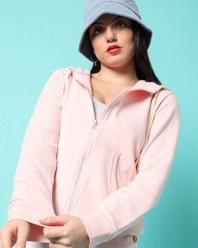 hoodie sweatshirt with front zip closure