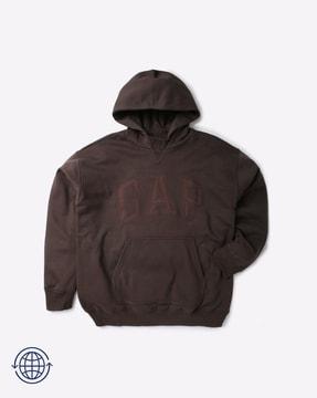 hoodie with brand applique