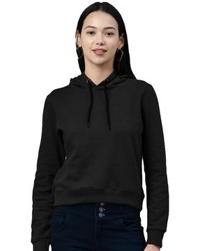 hoodie with cuffed sleeves