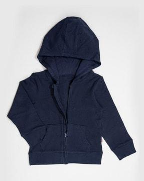 hoodie with front zip closure