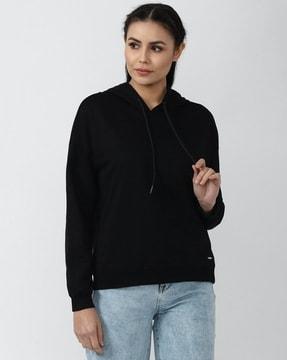 hoodie with ribbed hems