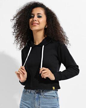 hoodie with ribbed hems