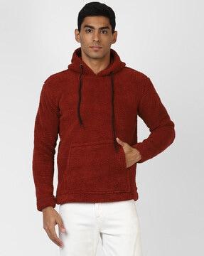 hoodie with ribbed hems