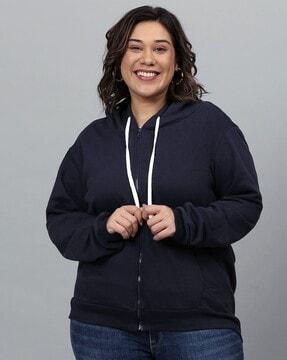 hoodie with zip closure