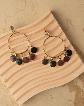 hoop earrings with beads