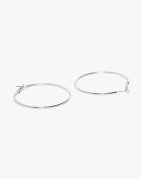 hoop earrings with hinged earwire closure