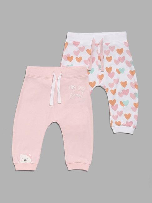 hop baby by westside multicolor printed joggers set- pack of 2