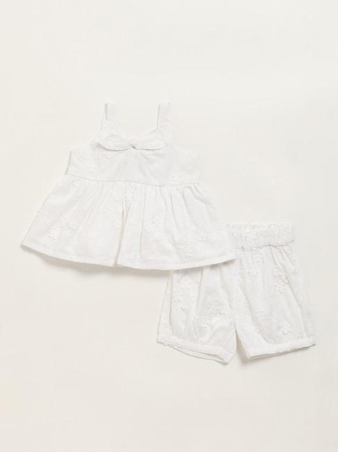 hop baby by westside white top with shorts