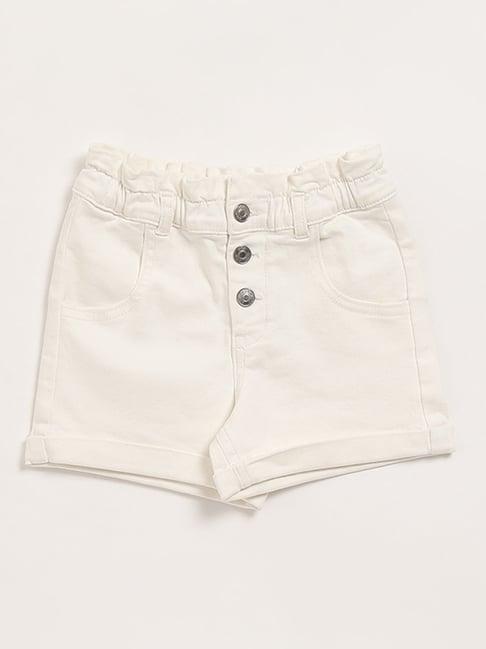 hop by westside white denim shorts